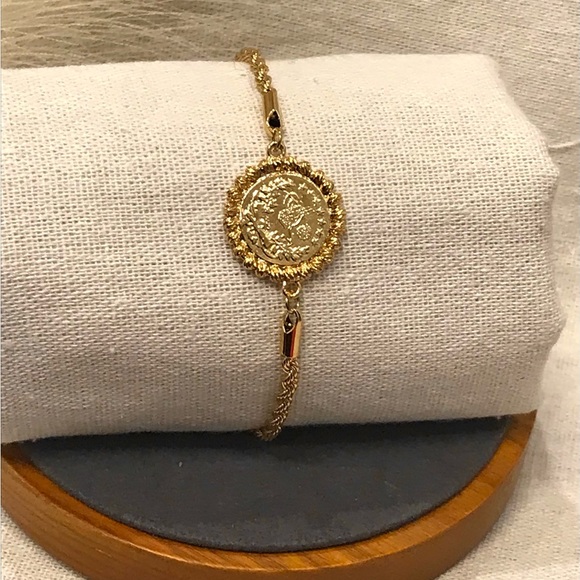 Lira Charm Bracelet, Coin Bracelet, Wedding  Bracelet, Gold Bracelet, Bracelets - Picture 2 of 8